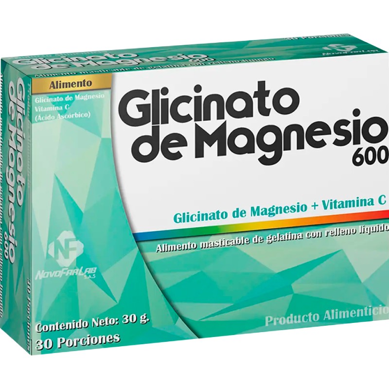 Glicinato de Magnesio Novafar · Caja × 30 Cápsulas
